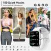 imageaeac Smart Watch Alexa Builtin Stable Bluetooth Call Fitness Tracker with Heart RateSpO2StressSleep Monitor Smartwatches for Women 110 Sports IP68 Waterproof Smartwatches for iOS AndroidWhite