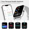imageaeac Smart Watch Alexa Builtin Stable Bluetooth Call Fitness Tracker with Heart RateSpO2StressSleep Monitor Smartwatches for Women 110 Sports IP68 Waterproof Smartwatches for iOS AndroidWhite