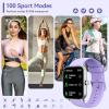 imageaeac Smart Watch Alexa Builtin Stable Bluetooth Call Fitness Tracker with Heart RateSpO2StressSleep Monitor Smartwatches for Women 110 Sports IP68 Waterproof Smartwatches for iOS AndroidPurple
