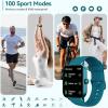 imageaeac Smart Watch Alexa Builtin Stable Bluetooth Call Fitness Tracker with Heart RateSpO2StressSleep Monitor Smartwatches for Women 110 Sports IP68 Waterproof Smartwatches for iOS AndroidBackish Green