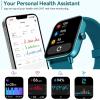 imageaeac Smart Watch Alexa Builtin Stable Bluetooth Call Fitness Tracker with Heart RateSpO2StressSleep Monitor Smartwatches for Women 110 Sports IP68 Waterproof Smartwatches for iOS AndroidBackish Green