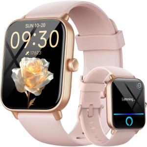 imageSmart Watches for Women 18quot HD Smart Watch AnswerMake Call for iPhoneAndroid Fitness Watch with SleepHealth Monitor Watches for Women with 110 Sport Mode IP68 Waterproof Alexa